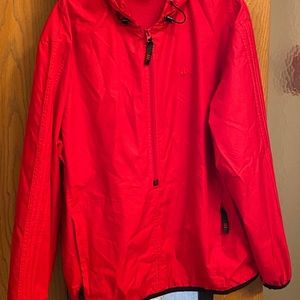 Red Adidas wind breaker